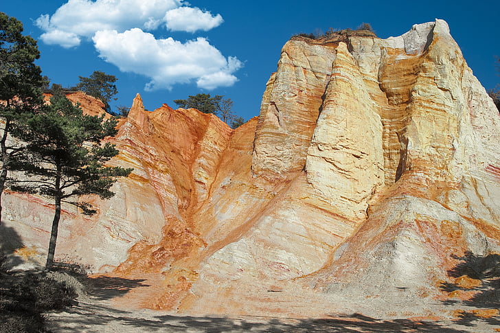 màu đỏ, Rock, ocher, cảnh quan, Thiên nhiên, Pháp, Roussillon