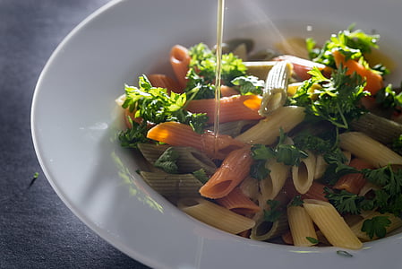 pasta, parsley, pesto, olive oil, oil, olive, eat