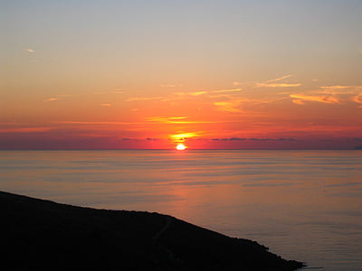 Calabria, tramonto, mare, natura, crepuscolo, estate, cielo