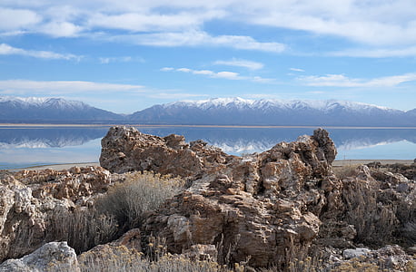 store saltsjø, Antelope island, Utah, USA, fjell, natur, landskapet