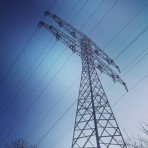 strommast, macht-Polen, huidige, elektriciteit, elektrische leidingen, energie, hoogspanning