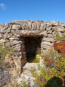 cisternă, apa, Piatra, rustic, Priorat, istorie, vechea ruină
