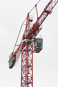 Crane, bygge, mur, arbeid, maskinen, prosjektet