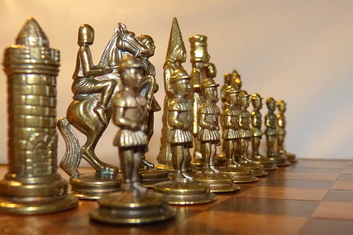 chess pieces, chess, chess game, playing field, strategy