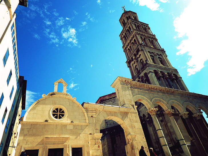 kirkko, Split, Dalmatia, arkkitehtuuri, Diocletian, Palace, kuuluisa place