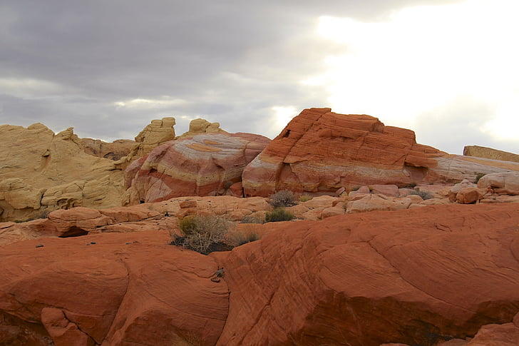Rock, sten, farve, ørken, natur, landskab, sandsten