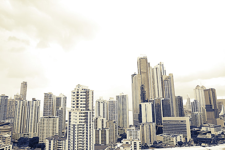 Panama, panoraam, pilvelõhkuja, linnaruumi, arhitektuur, hoone, City