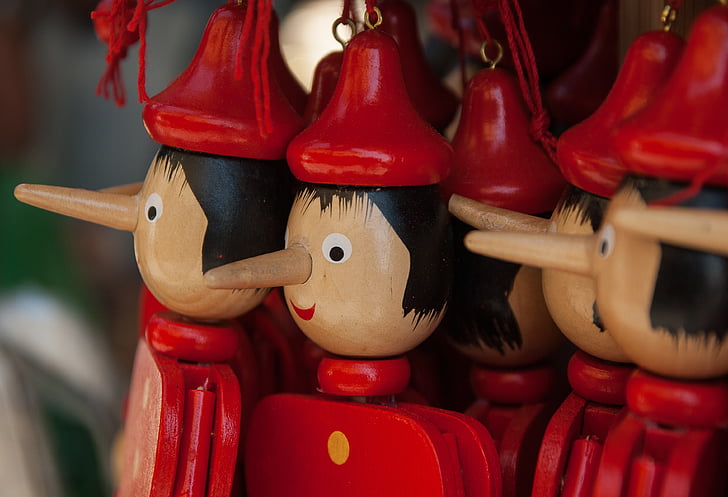 Italie, Pinocchio, marionnette, conte, rouge, aucun peuple, poupée