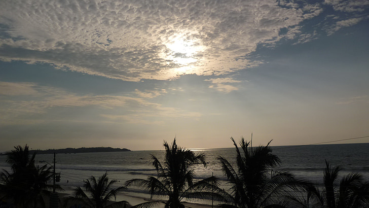 Pedernales, nap, Beach, tenger, homok, Ecuador