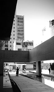 construcció, la multitud, bodegons, blanc i negre, Panorama urbà, monocrom, arquitectura