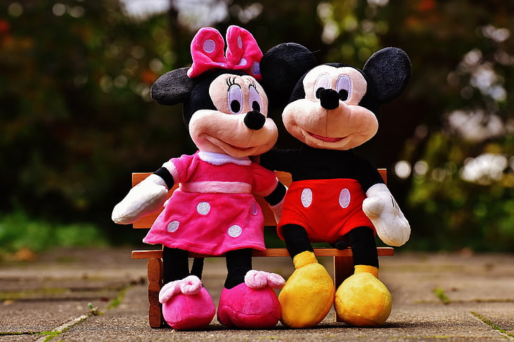 rato Mickey, Disney, Mickey, Minnie, ratos, bonito, bicho de pelúcia