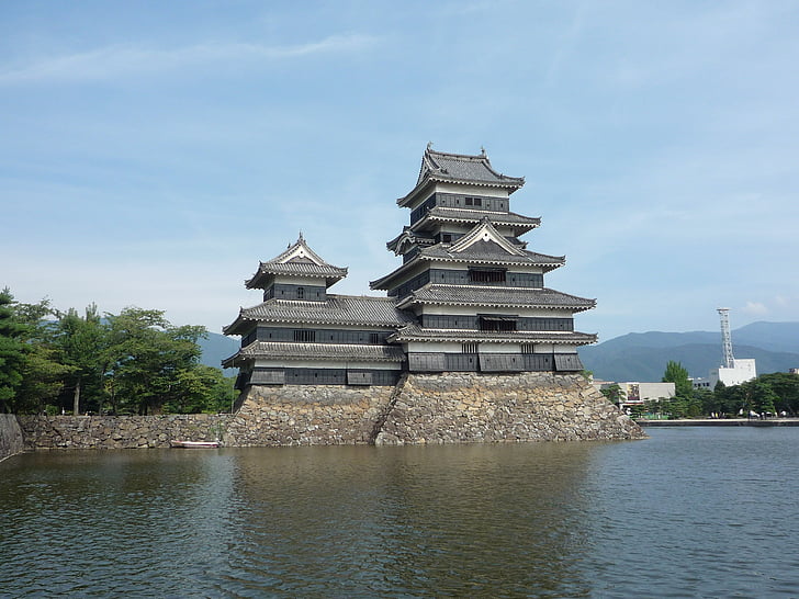 Matsumoto castle, byggnad, slott, Nagano, Asia, arkitektur, berömda place