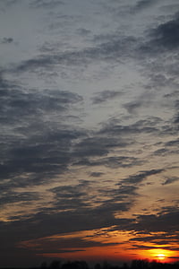 sunset, sky, clouds, sun, burning sky, atmosphere, campaign
