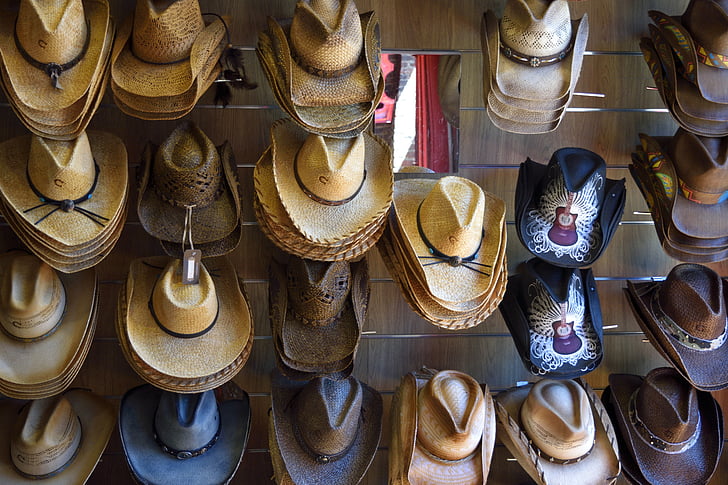 kaubojski šeširi, na prodaju, trgovina, trgovina, Nashville, Tennessee, poslovni
