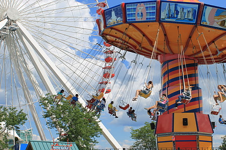 carousel, rides, park, amusement, fun, ride, fair