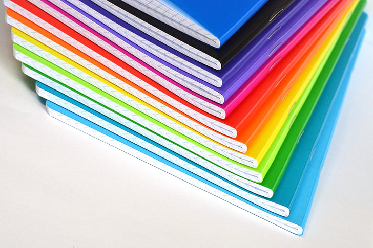 notebook-ok, szín, színes, szivárvány, telített, a színe a, képernyő