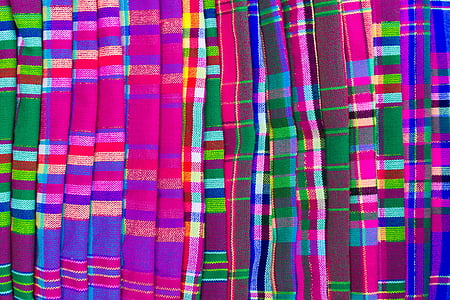 sjaal, kleuren, stof, bereik, kleurrijke, slijtage, veel