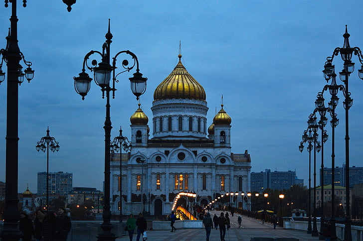 キリスト救世主大聖堂, モスクワ寺院, キリスト教, 正統派, 宗教, モスクワ, 大聖堂