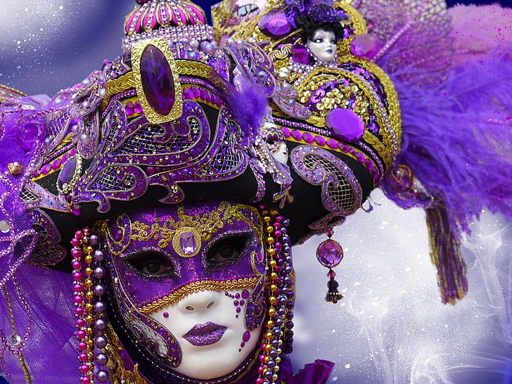 naamio, Venetsia, Carnival Venetsia, naamio venice, peittää - peittää, Venetsia - Italia, Carnival