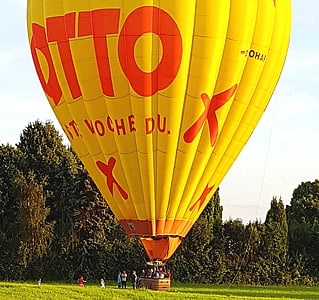 khí cầu, cây, khinh khí cầu, không khí nóng balloon ride, hạ cánh, cá nhân, rừng