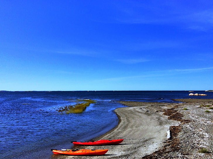 kayak, Pantai, Cohasset, Massachusetts