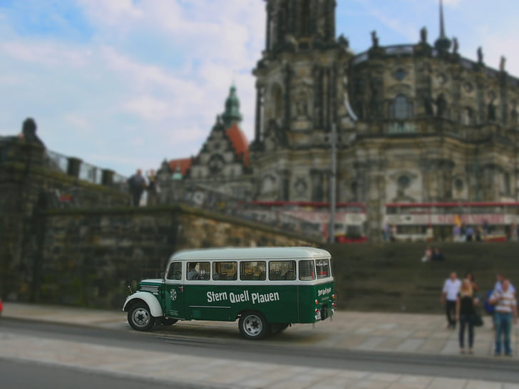 Дрезден, звезда източник, бира, автобус