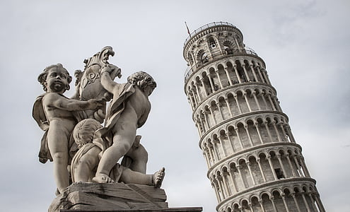 Pisa, Olaszország, torony, Európa, építészet, Landmark, turizmus