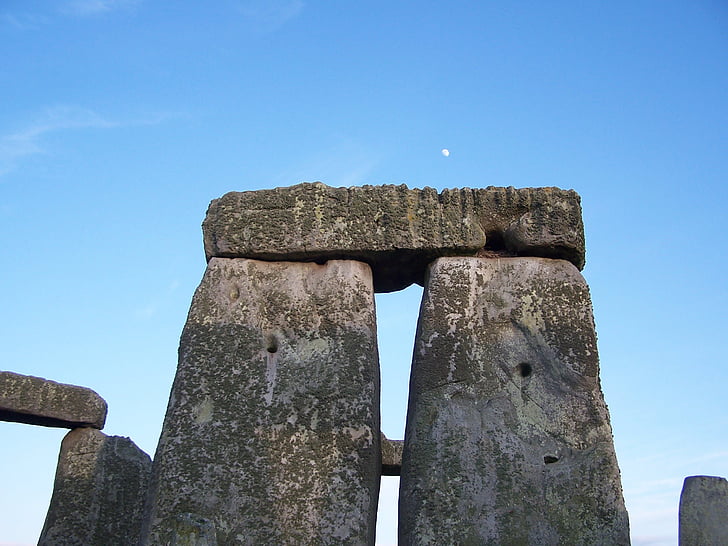 månen, Stonehenge, sten, England, förhistoriska