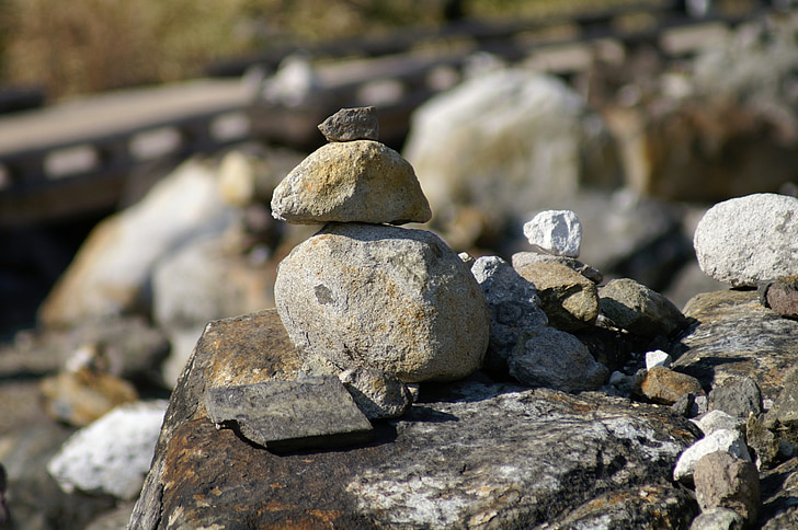 piedra, viaje, natural, balance