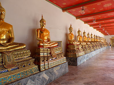 泰国, 曼谷, 被害, 佛教, 佛, 亚洲, 雕像