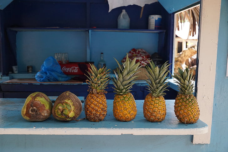 ananas, bar, Caraïbes