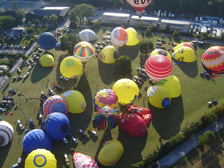 ballongdannelse, ballong lanseringen, varmluftsballong, luftfart