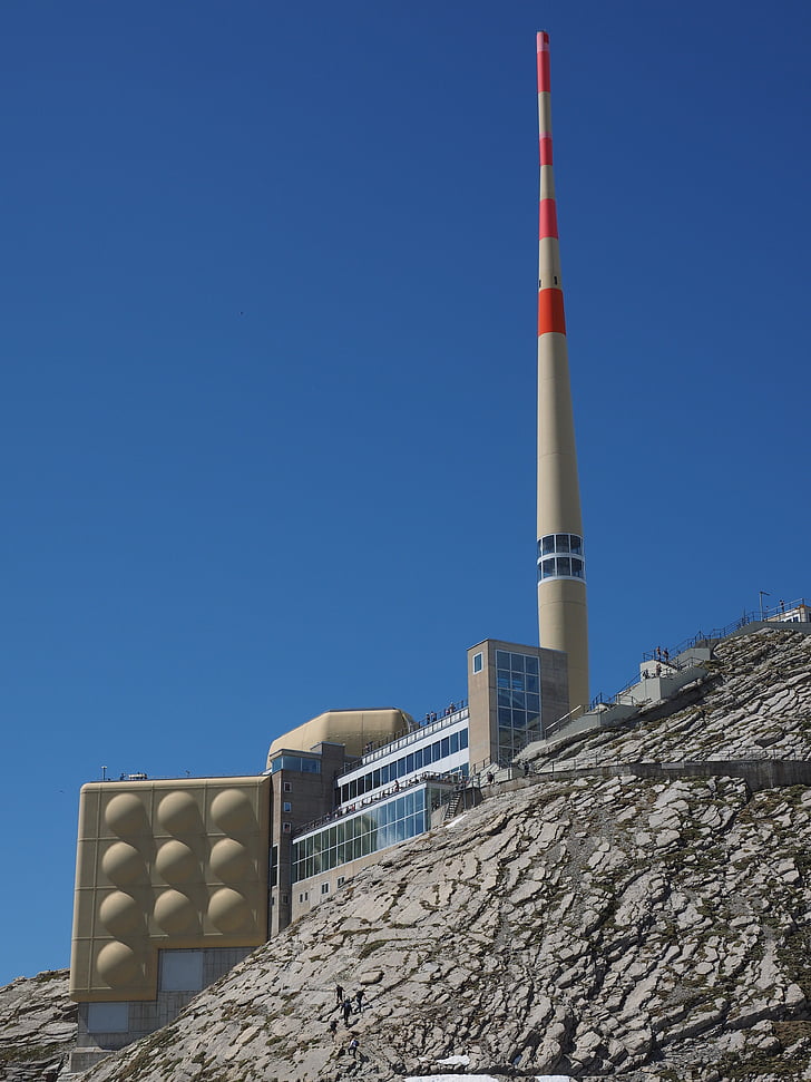 Send system, transmission tårn, Säntis, Mountain, alpstein, Alpine, sne