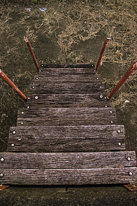 escaleras, antiguo, madera, arquitectura, escalera, de años, Grunge