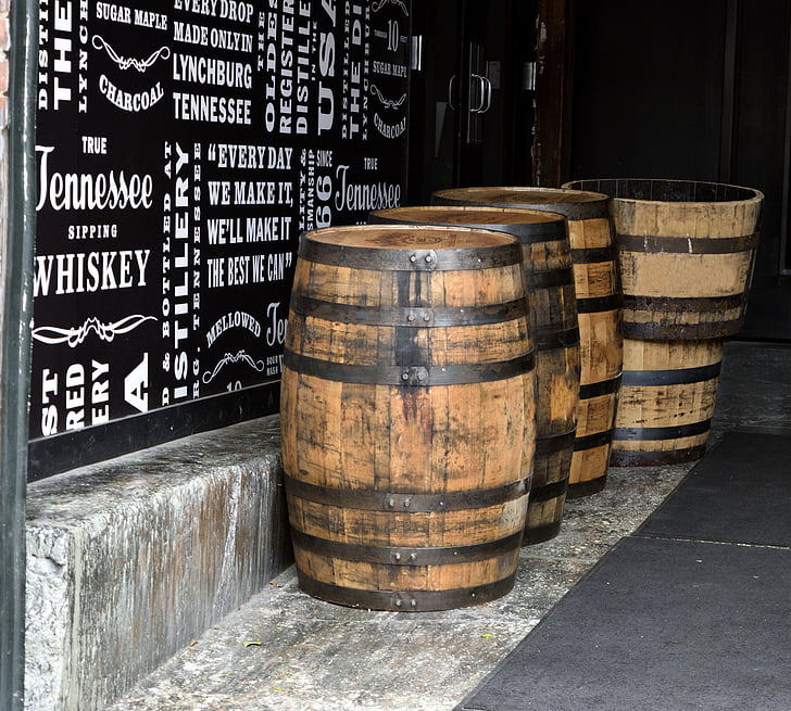 viski barrelit, Bourbon, barrel, alkoholi, Vintage, vana, jook