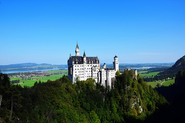 Neuschwanstein, Château, Allemagne, Bayern, architecture, célèbre place, tour