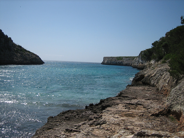 Cala magraner, Mallorca, escalar, reservado (a), mar, rocha, pedras