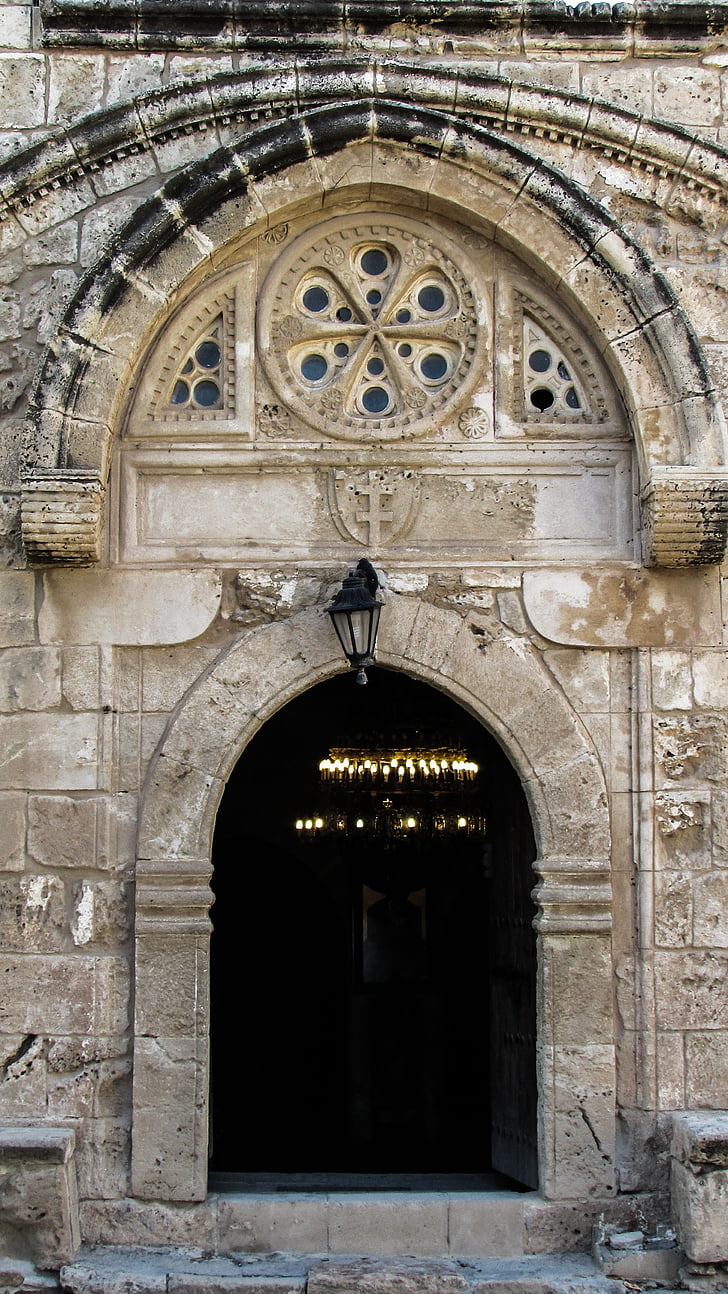 Cipru, Ayia napa, Manastirea, medieval, Biserica, intrarea, usa
