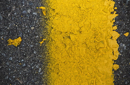 tar, road, mark, yellow, central reservation, stripes, black