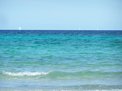 Sardenya, cel, l'aigua, Mar, vacances, Mediterrània, platja