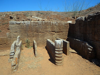 坟墓, 伊特鲁里亚, 挖掘, 考古, 托斯卡纳, baratti 湾, populonia