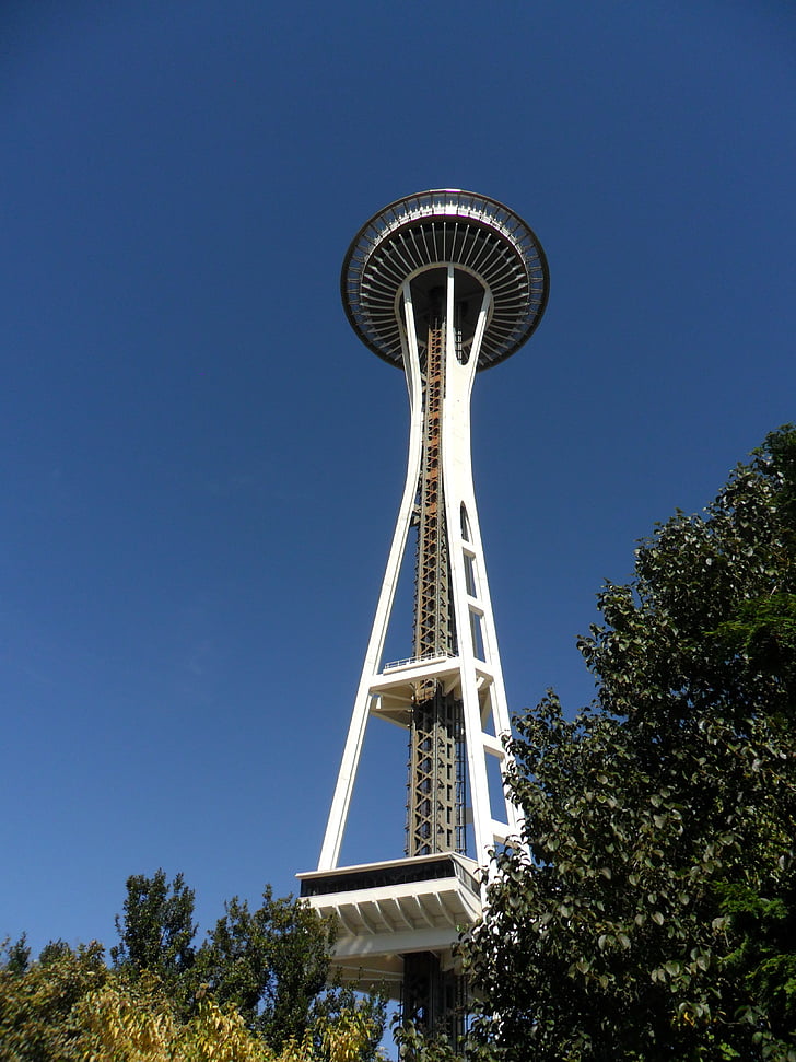 Seattle-ben, Space needle, Landmark, Washington, Vantage, turizmus