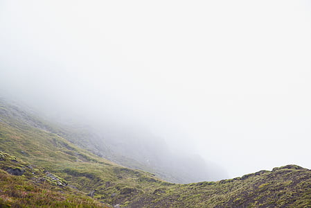 φύση, φωτογραφία, σύννεφο, σύννεφα, χλόη, βουνά, ομίχλη