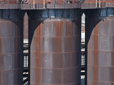 haut-fourneau, fer, Metal, en acier inoxydable, silos, industrie
