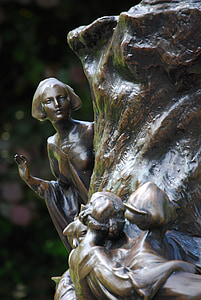 Peter pan, hikaye, karakter, heykel, Bronz, Kensington Bahçeleri, Londra