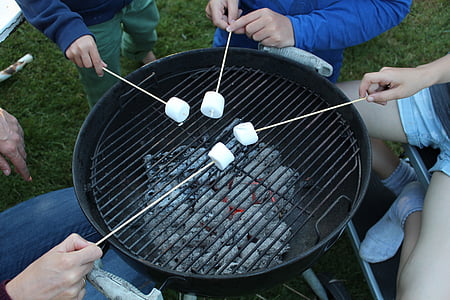 Grill, Holzkohle, Grill, sehr lecker, Glut, BBQ, Marshmallow