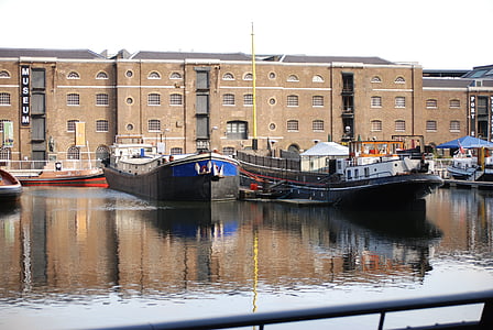 Docklands, Canàries, Moll, Londres, embarcacions, l'aigua