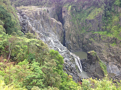 водопад, течаща пада, живописен водопад