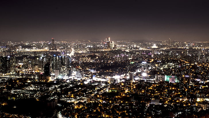 nit, ciutat, ciutat a la nit, paisatge urbà, viatges, punt de referència, metròpoli