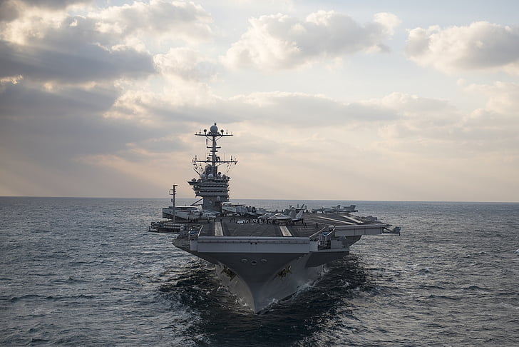 statek, lotniskowiec, marynarki USA, USS harry truman, wojskowe, morze, Ocean
